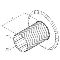 Flasque Diamètre 193 mm OCT60 et ROND 62 -Coffre 205 SE72056Octogonal 60DEPRAT