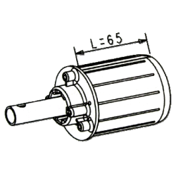 Embout DP 62 Longueur 65 mm-Crabot femelle ZF A472Rond DP 62ZURFLUH-FELLER