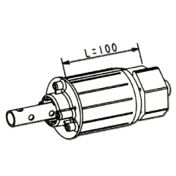 Embout DP 62 Longueur 100 mm-Crabot femelle ZF A476Rond DP 62ZURFLUH-FELLER