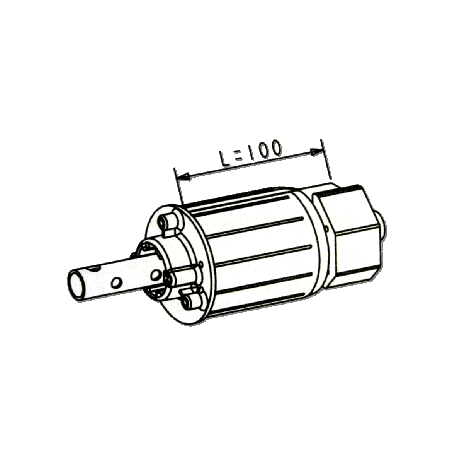 Embout DP 62 Longueur 100 mm-Crabot femelle ZF A476Rond DP 62ZURFLUH-FELLER