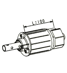 Embout DP 62 Longueur 100 mm-Crabot femelle ZF A476Rond DP 62ZURFLUH-FELLER