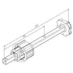 Tandem DP 62 -4 Ergots Dp-Carré 16 mm-Coté Opposé 2028Rond DP 62DEPRAT