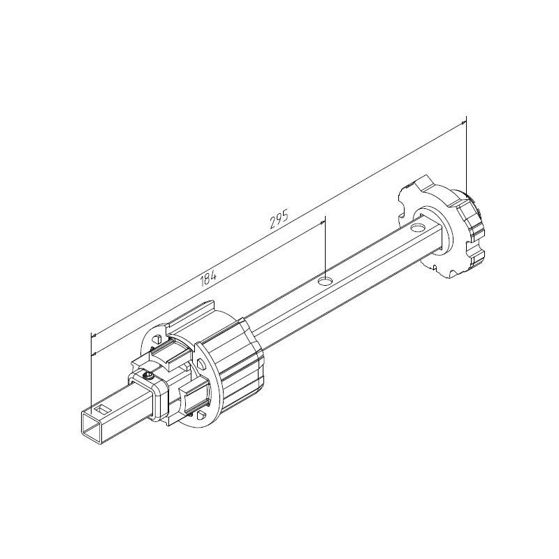 Tandem DP 62 -4 Ergots Dp-Carré 16 mm-Coté Opposé 2028Rond DP 62DEPRAT