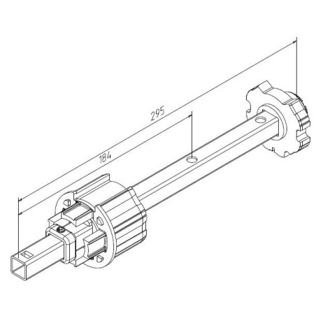 Tandem DP 62 -4 Ergots Dp-Carré 16 mm-Coté Opposé 2028Rond DP 62DEPRAT