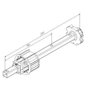 Tandem DP 62 -4 Ergots Dp-Carré 16 mm-Coté Opposé 2028Rond DP 62DEPRAT
