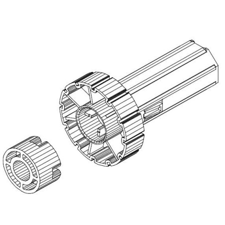 Embout DP 62 pour roulement 28 mm-Coté Opposé SE1030Rond DP 62DEPRAT