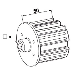Embout  ZF 64 -Carré Débouchant 8 mm-Téton D18