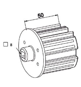 Embout ZF 64 -Carré Débouchant 8 mm-Téton D18 A300ARond ZF 64ZURFLUH-FELLER