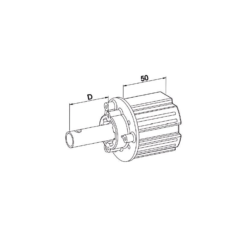 Embout ZF 64 -Crabot Male 22/27 ZF-D 16-Cote Treuil A296Rond ZF 64ZURFLUH-FELLER