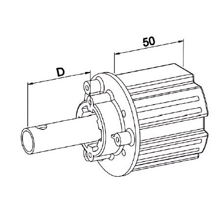 Embout  ZF 64 -Crabot Male 22/27 ZF-D 16-Cote Treuil