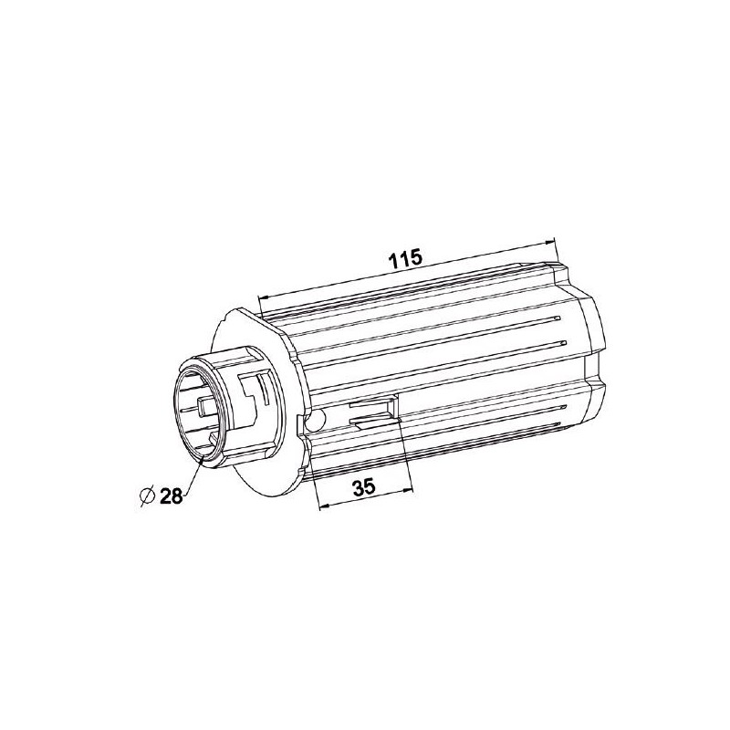 Embout ZF 64 Crabot Femelle pour Roulement B120 A322DRond ZF 64ZURFLUH-FELLER