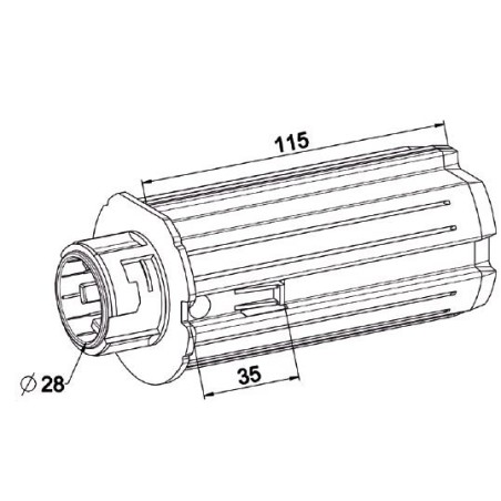 Embout  ZF 64 Crabot Femelle pour Roulement B120