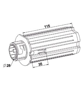 Embout ZF 64 Crabot Femelle pour Roulement B120 A322DRond ZF 64ZURFLUH-FELLER