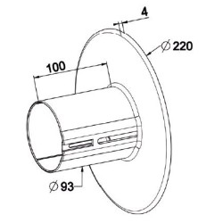 Flasque Coulissante ZF 80-Diamètre 220 mm