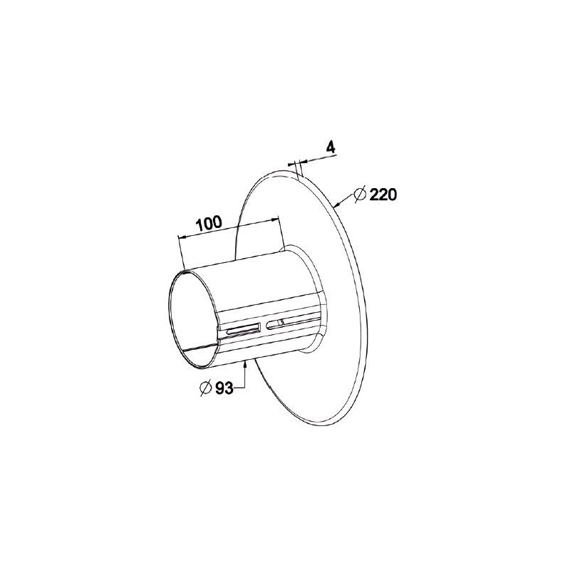 Flasque Coulissante ZF 80-Diamètre 220 mm A587Rond ZF 80ZURFLUH-FELLER