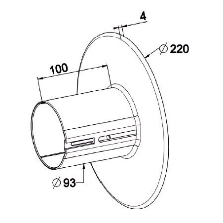 Flasque Coulissante ZF 80-Diamètre 220 mm