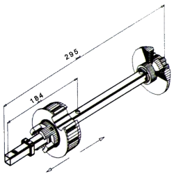 Tandem Télescopique DP89-L 300 mm-Coté Opposé 2029Rond DP 89DEPRAT