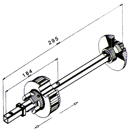 Tandem Télescopique DP89-L 300 mm-Coté Opposé 2029Rond DP 89DEPRAT