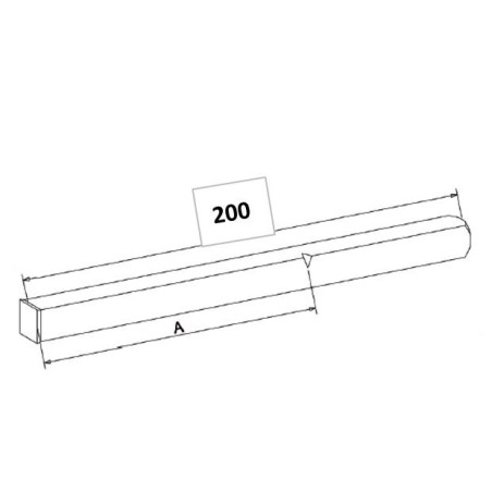 Tige Carré de 8 mm-Longueur 200 mm