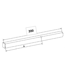 Tige Carré de 8 mm-Longueur 200 mm A609Roulement et SupportZURFLUH-FELLER