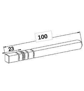 Axe Carré de 10 mm-Longueur 100 mm A605Roulement et SupportZURFLUH-FELLER