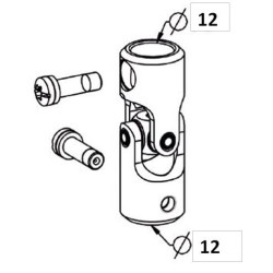 Genouillère Acier Blanche D18 Extérieur. D12/D12 F781EAcierZURFLUH-FELLER
