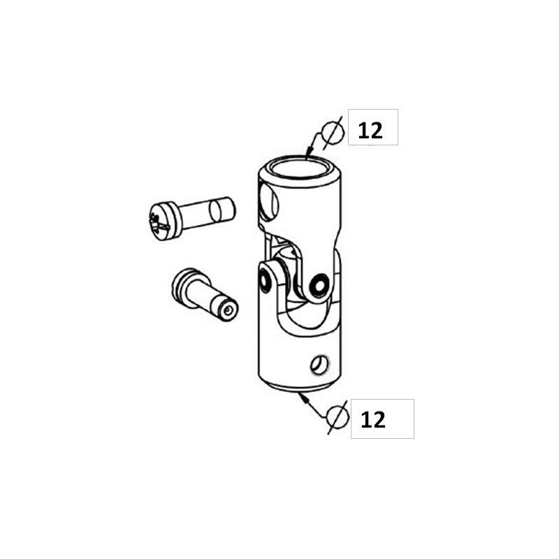 Genouillère Acier Blanche D18 Extérieur. D12/D12 F781EAcierZURFLUH-FELLER