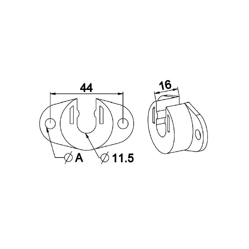 Coussinet palier nylon D10 mm B106Roulement et SupportSIMU-ACCESSOIRES