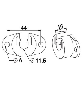 Coussinet palier nylon D10 mm B106Roulement et SupportSIMU-ACCESSOIRES
