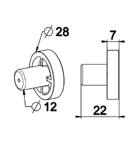 Palier Téton Diamètre 28/12 mm male . B131FRoulement et SupportZURFLUH-FELLER