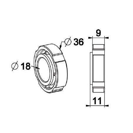 Bague Palier Diamètre 36/18 mm