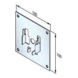 Plaque 100x100 pour Roulement D42 mm 2002644Roulement et SupportZURFLUH-FELLER