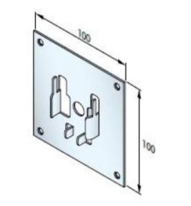 Plaque 100x100 pour Roulement D42 mm 2002644Roulement et SupportZURFLUH-FELLER