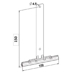 Attache Tablier 150 mm A VISSER-lame de 8 mm.