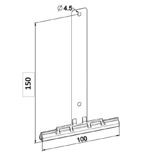 Attache Tablier 150 mm A VISSER-lame de 8 mm. H880CLame de 8 mmZURFLUH-FELLER