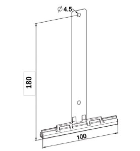 Attache Tablier 180 mm A VISSER-lame de 8 mm. H882CLame de 8 mmZURFLUH-FELLER
