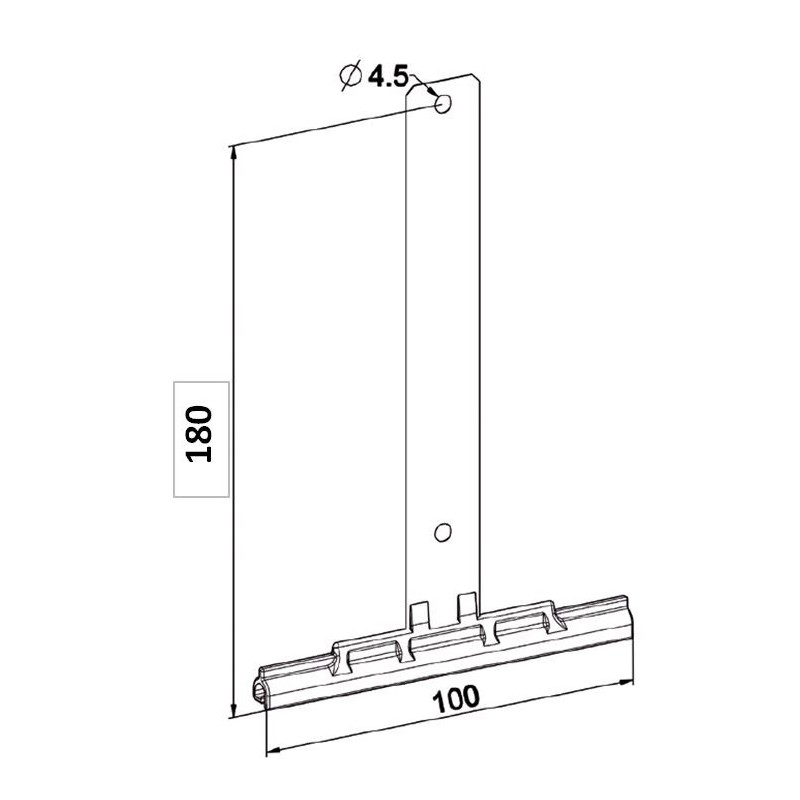 Attache Tablier 180 mm A VISSER-lame de 14 mm. H883CLame de 14 mmZURFLUH-FELLER