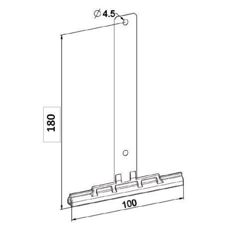 Attache Tablier 180 mm A VISSER-lame de 14 mm.