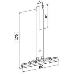 Attache tablier 170 mm-lame de 8 mm