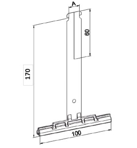 Attache tablier 170 mm-lame de 8 mm H886BLame de 8 mmZURFLUH-FELLER