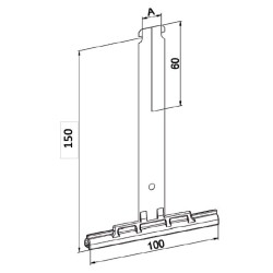 Attache tablier 150 mm-lame de 14 mm