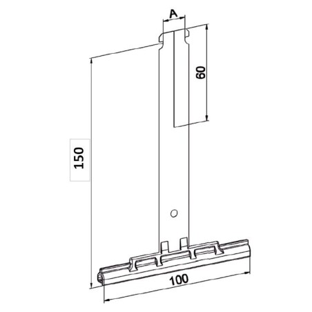 Attache tablier 150 mm-lame de 8 mm-Tube ZF