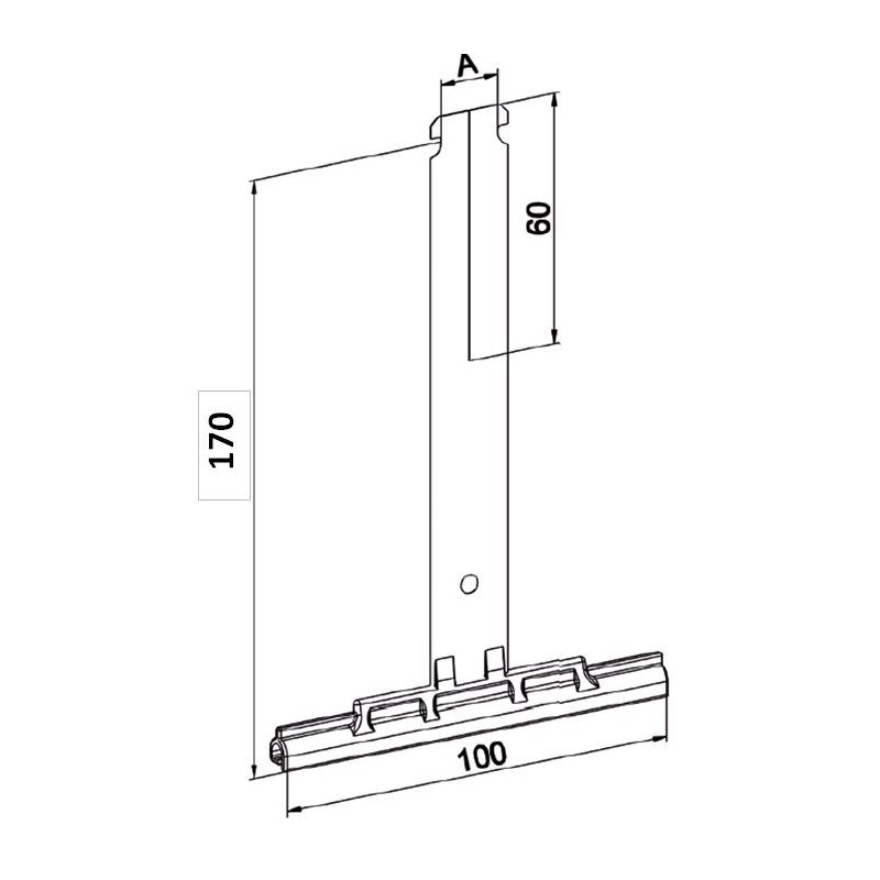 Attache tablier 180 mm-lame de 8 mm-Tube ZF H882DLame de 8 mmZURFLUH-FELLER