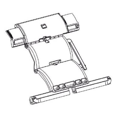 Attache Rigide - 2 MAILLONS-lame de 8 mm-Tube OCTO 40 H891BLame de 8 mmSIMU-ACCESSOIRES
