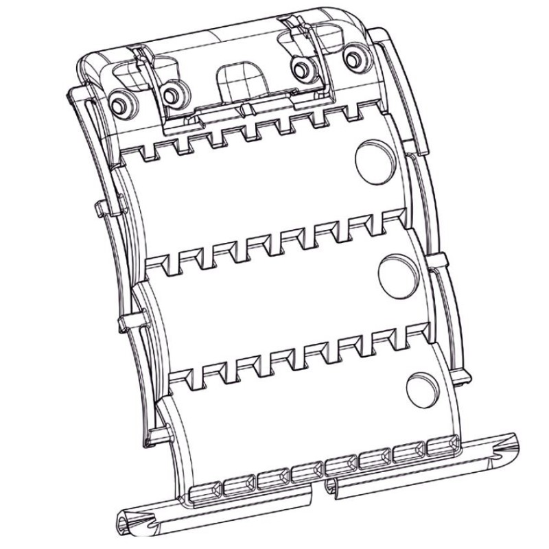 Verrou CLIKSUR - 3 MAILLONS -lame de 14 mm H876FLame de 14 mmZURFLUH-FELLER