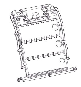 Verrou CLIKSUR - 3 MAILLONS -lame de 14 mm H876FLame de 14 mmZURFLUH-FELLER