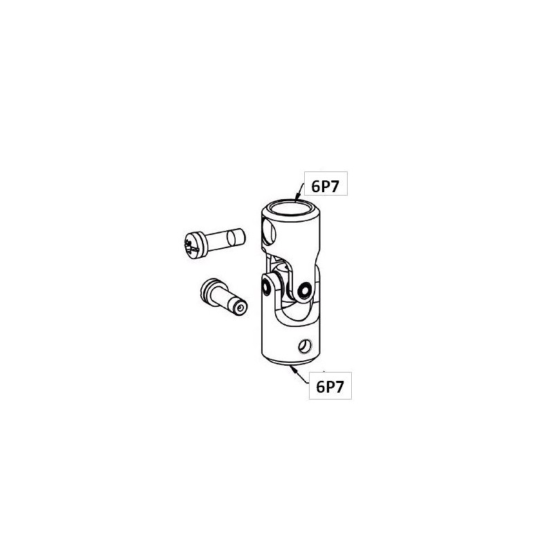 Genouillère Acier Blanche D18 Extérieur. 6P7/6P7 F761TAcierZURFLUH-FELLER