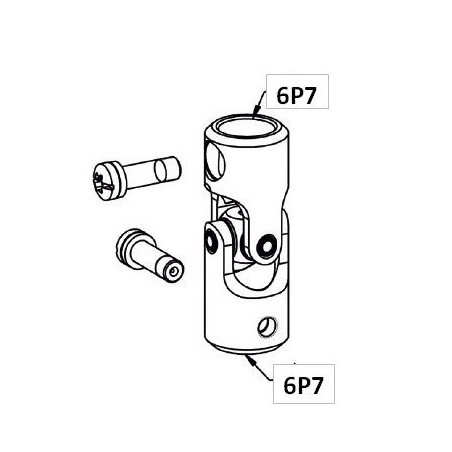 Genouillère Acier Blanche D18 Extérieur. 6P7/6P7 F761TAcierZURFLUH-FELLER