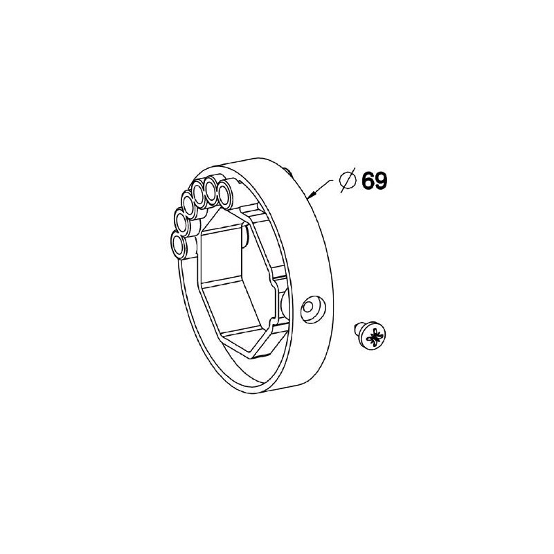 Bague de verrou Automatique Tube Octo 40 /D69 mm . H833Attaches TablierZURFLUH-FELLER