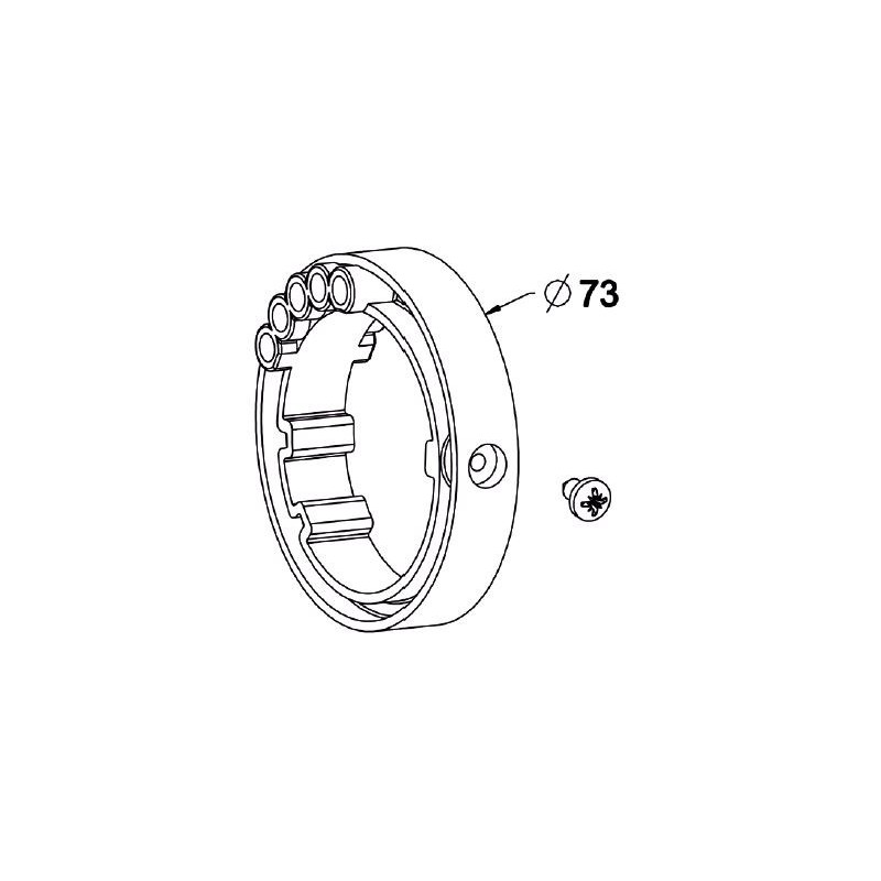 Bague de verrou Automatique Tube ZF54 /D73 mm . H865Attaches TablierZURFLUH-FELLER